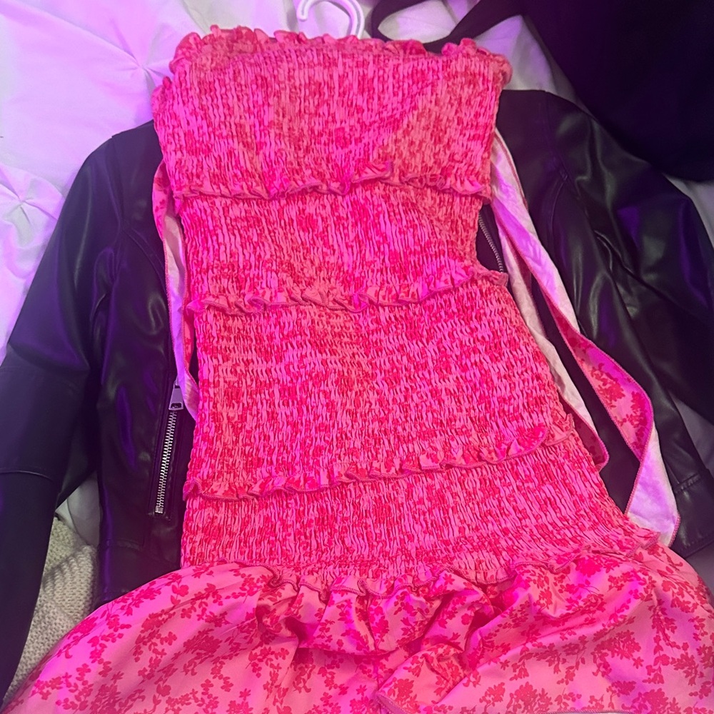 SHEIN Pink Floral Mini Dress
